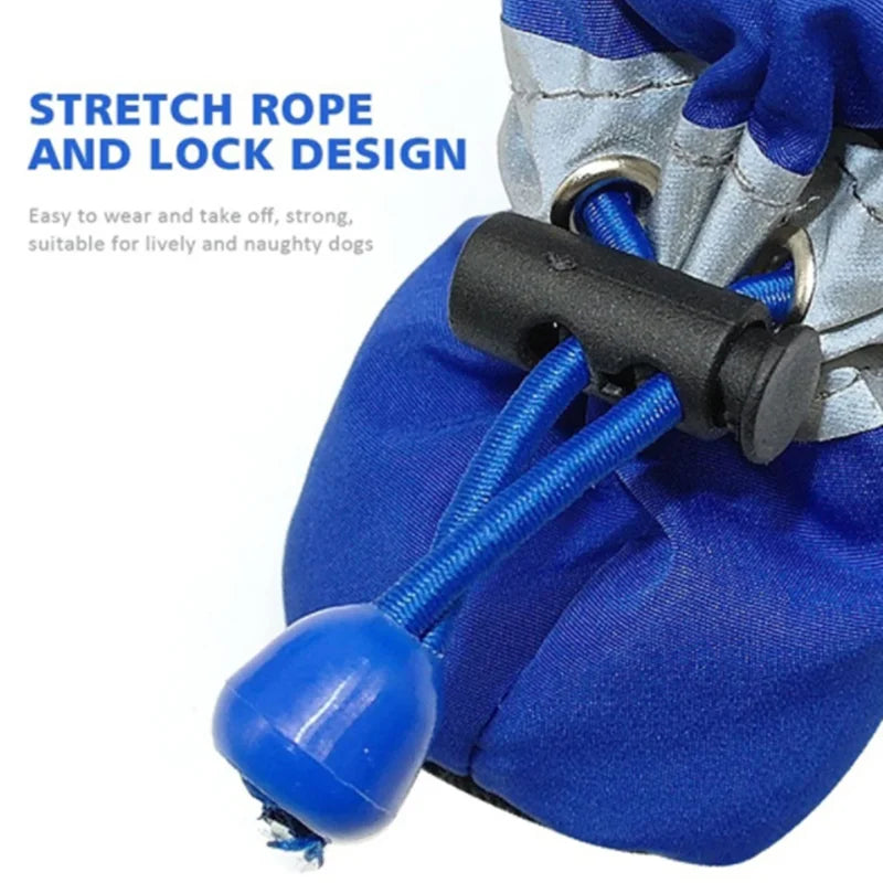 TrekPaws Anti-slip Adventure Booties 4pcs/set Blue