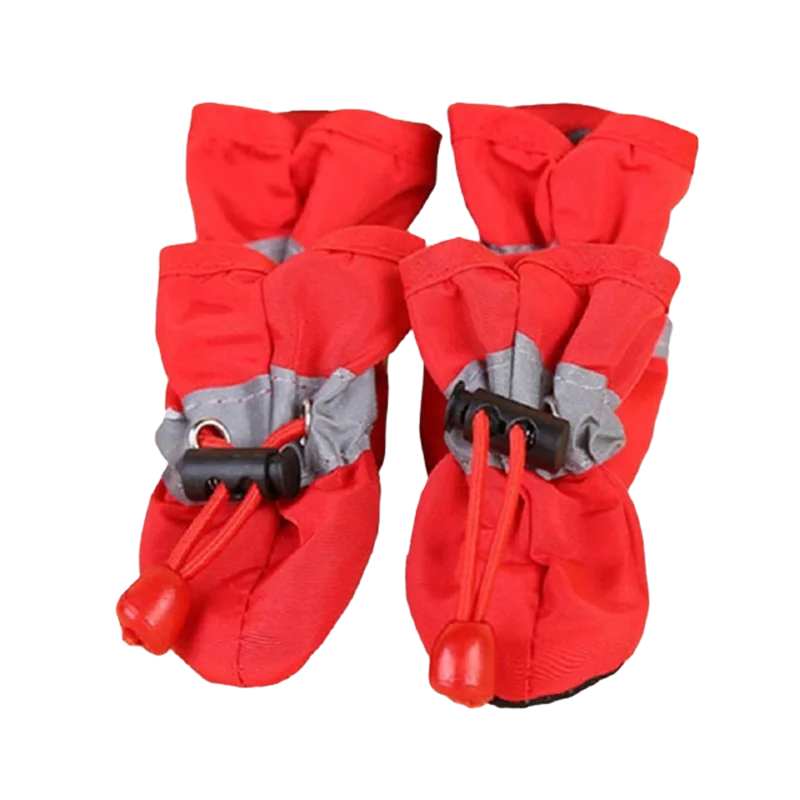 TrekPaws Anti-slip Adventure Booties 4pcs/set Red
