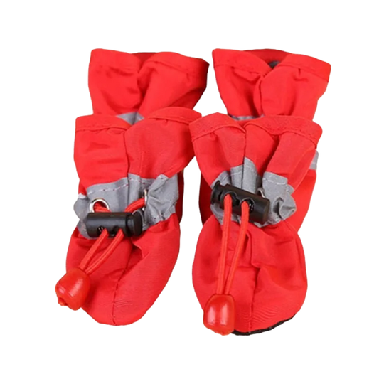 TrekPaws Anti-slip Adventure Booties 4pcs/set Red